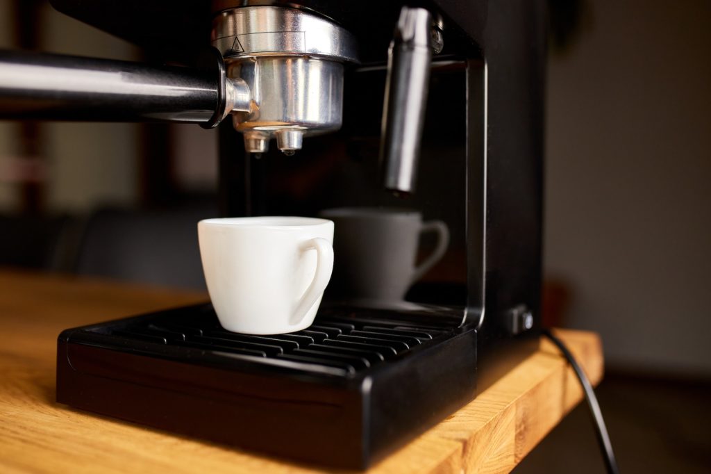 Coffee Maker Ready To Preparing A Coffee